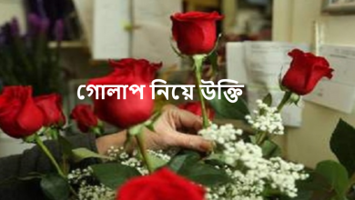 গোলাপ নিয়ে উক্তি